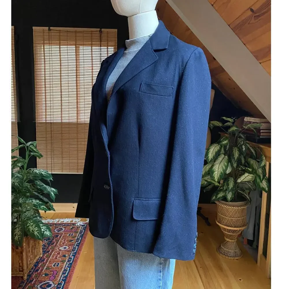 Vintage blazer slim navy blue
